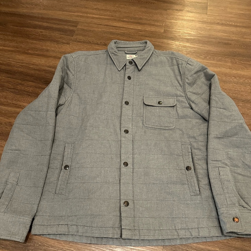 Faherty Quilted Jacket- Light Gray